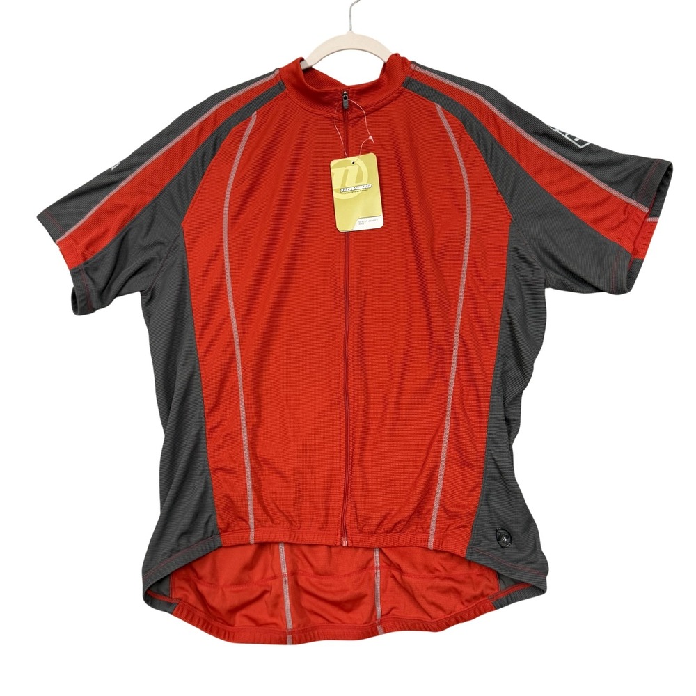 Novara Sprint Cycling Jersey Mens XXL Red Gray Short Sleeve Zip Pockets Canada